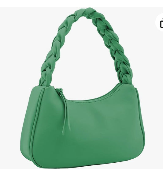 Braided Handle Shoulder Bag