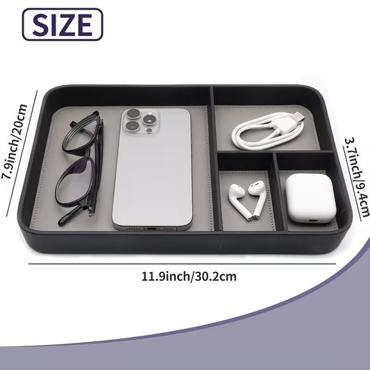 Premium Leather Organizer Tray